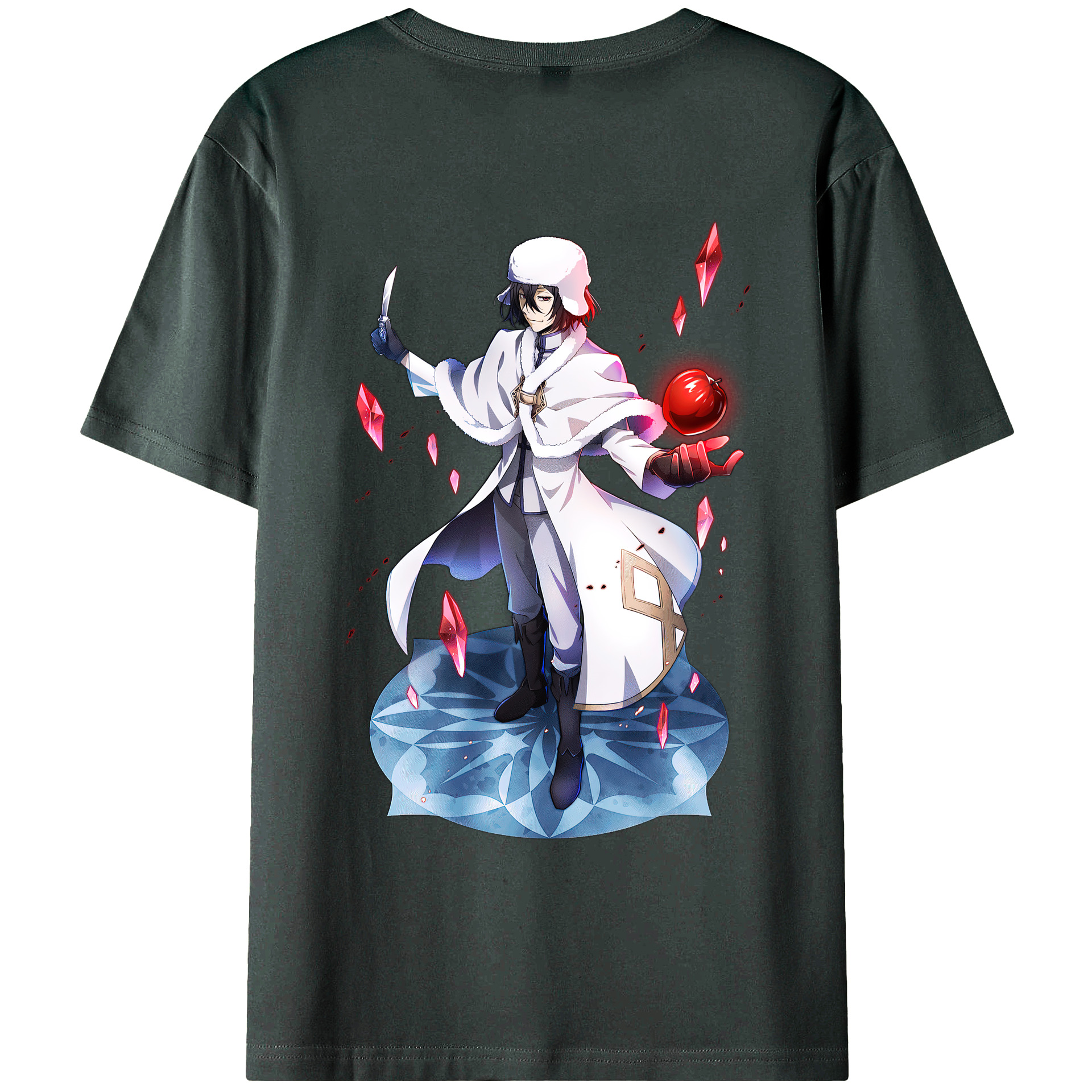 （画像用） 文豪ストレイドッグス Bungo Stray Dogs 綿100％ メンズ半袖Tシャツ（バックプリント） 通気性